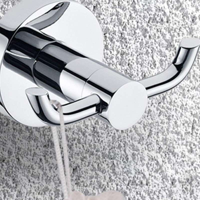 2pcs Stainless Steel Towel Holder Hooks Brass 2 Hook Chrome