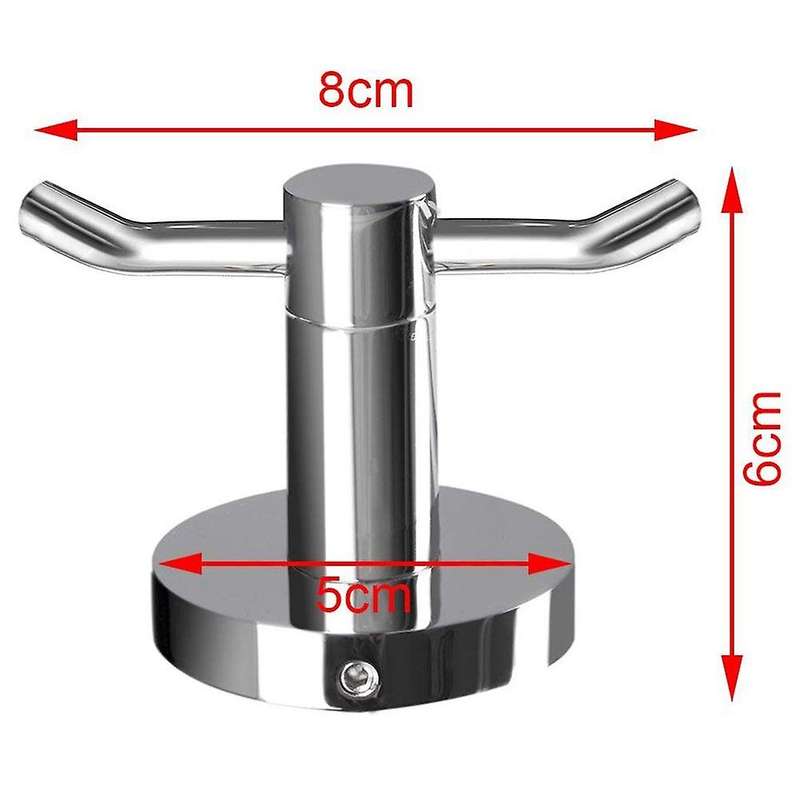 2pcs Stainless Steel Towel Holder Hooks Brass 2 Hook Chrome