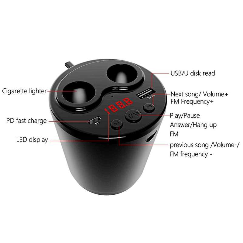 G63 Car Bluetooth 5.0 Fm Transmitter -cigarette Lighter Socket Pd