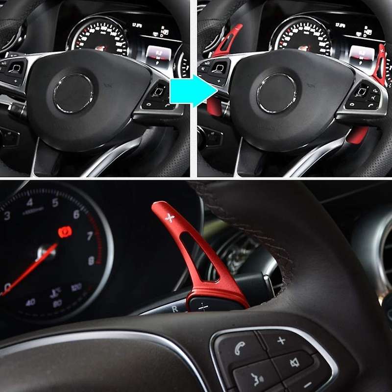 Steering Wheel Paddle Shifter Gear Shifter for Mercedes Benz A B(red)