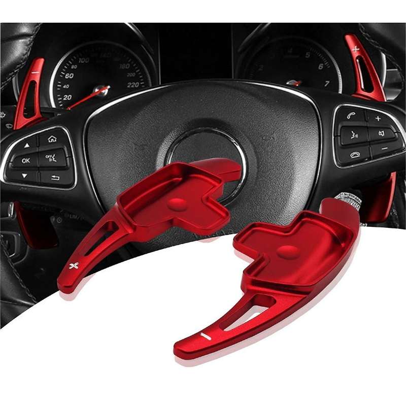 Steering Wheel Paddle Shifter Gear Shifter for Mercedes Benz A B(red)