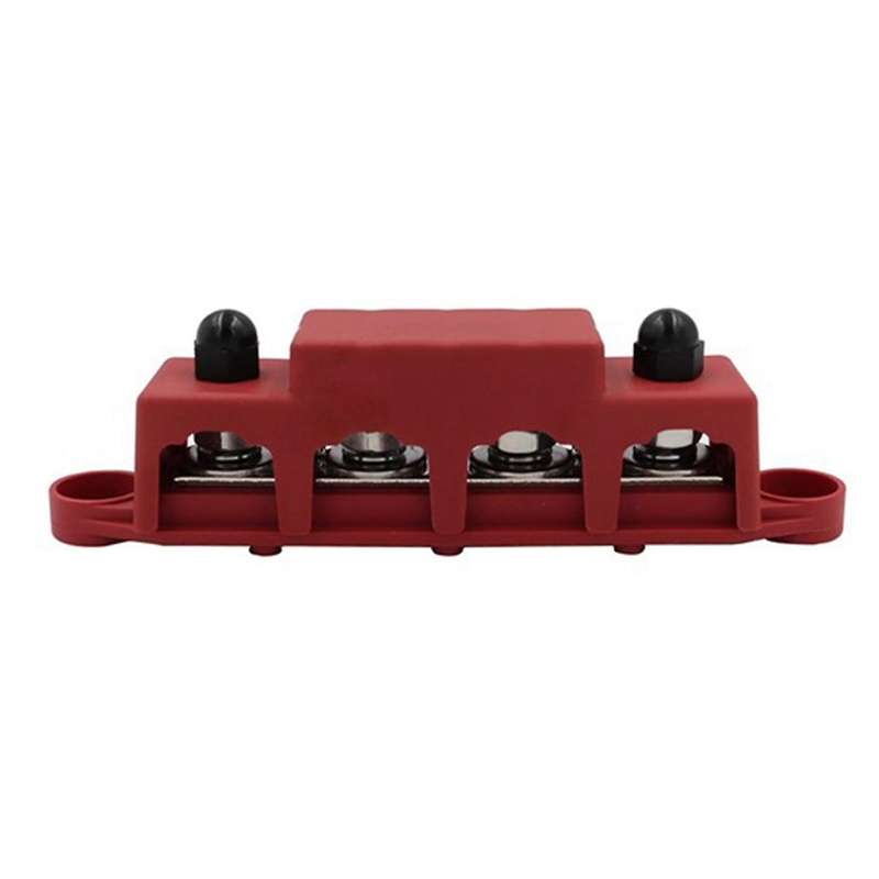 M10 Dc 48v 250a 4 Terminal Studs Busbar Power Distribution Block