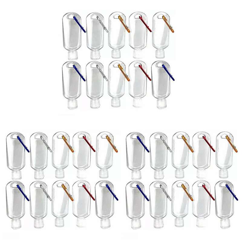 30pc 50ml Portable Hand Sanitizers Bottles Press Bottles Dispensers