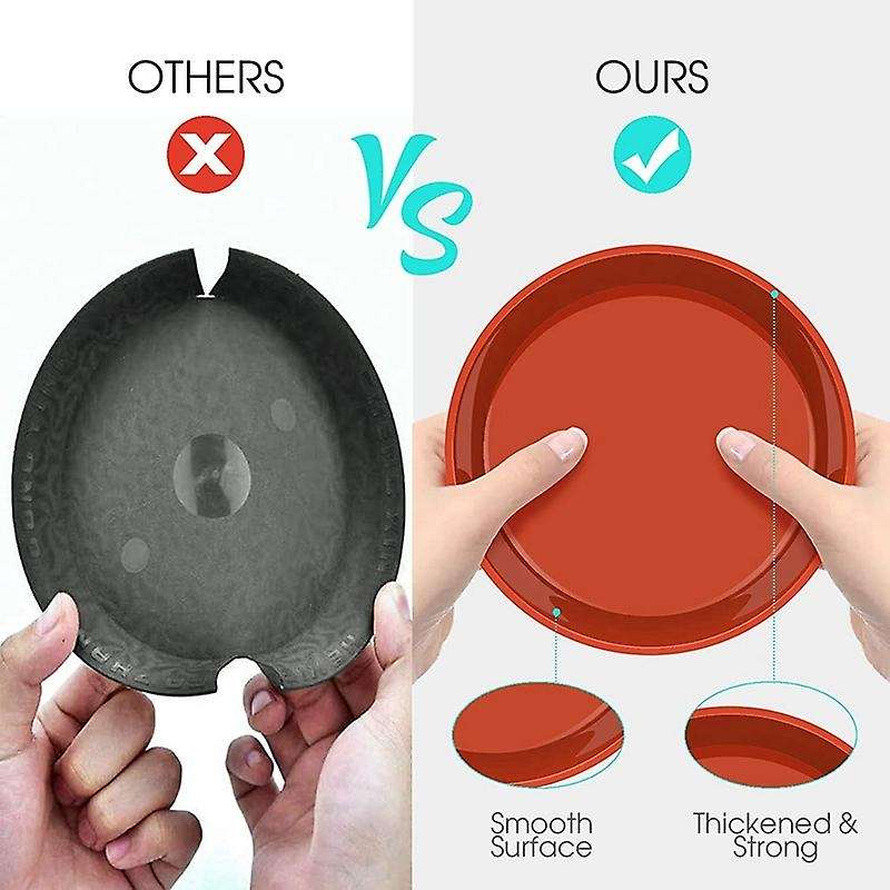 Plant Saucer 6 Pack 13.5 Inch Plastic Plant Trays(red)