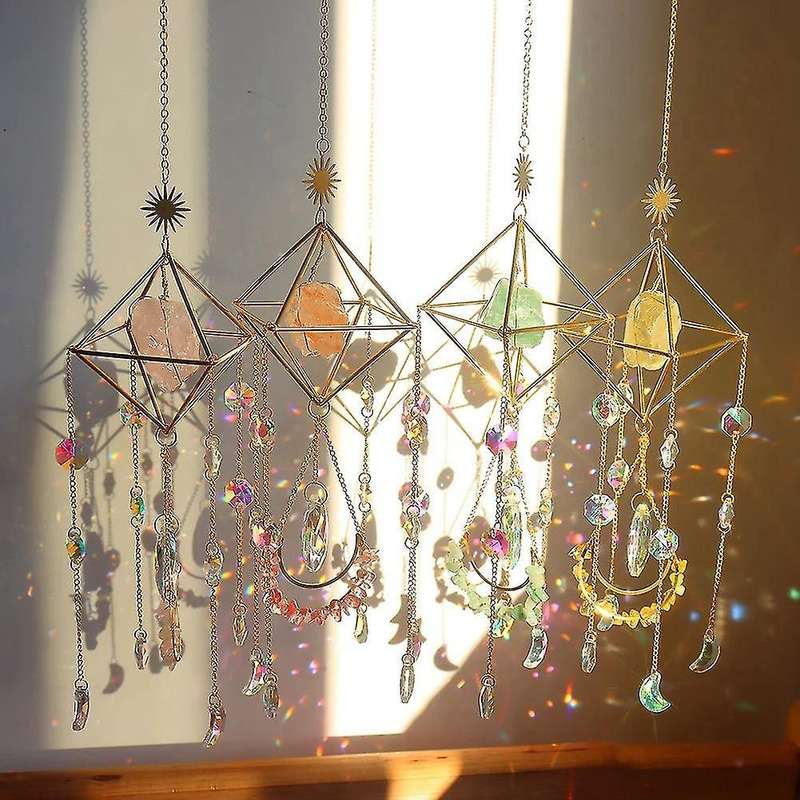 Crystal Wind Chime Pendant Hanging Drop for Garden Wind Chimes,3