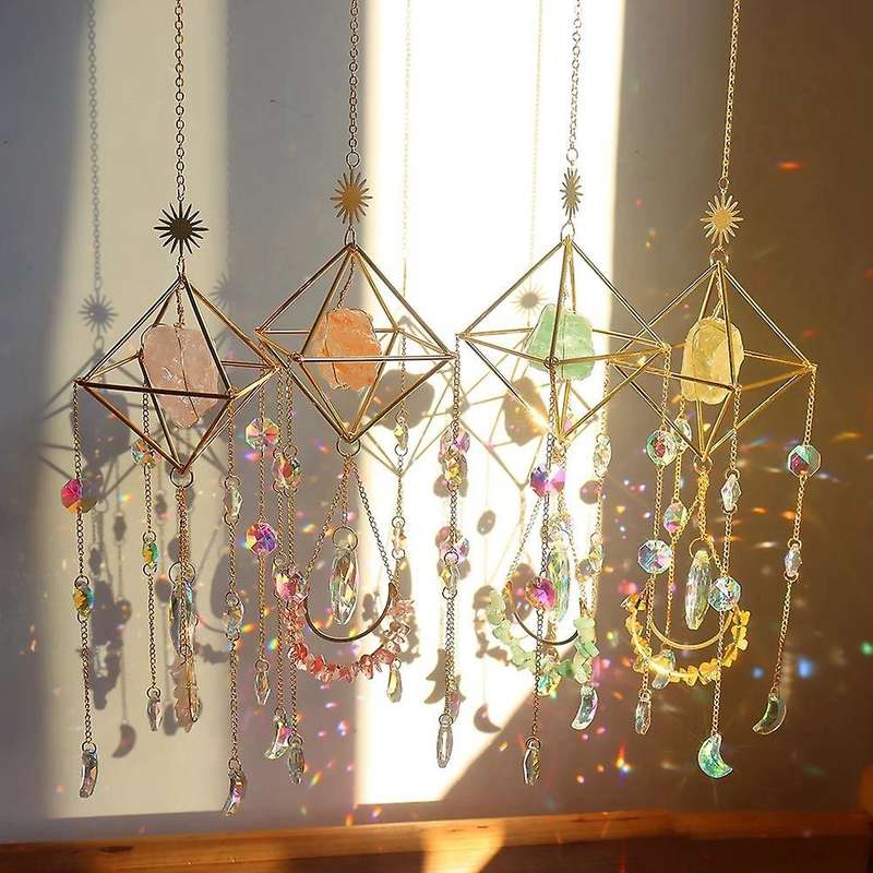 Crystal Wind Chime Pendant Hanging Drop for Garden Wind Chimes,2