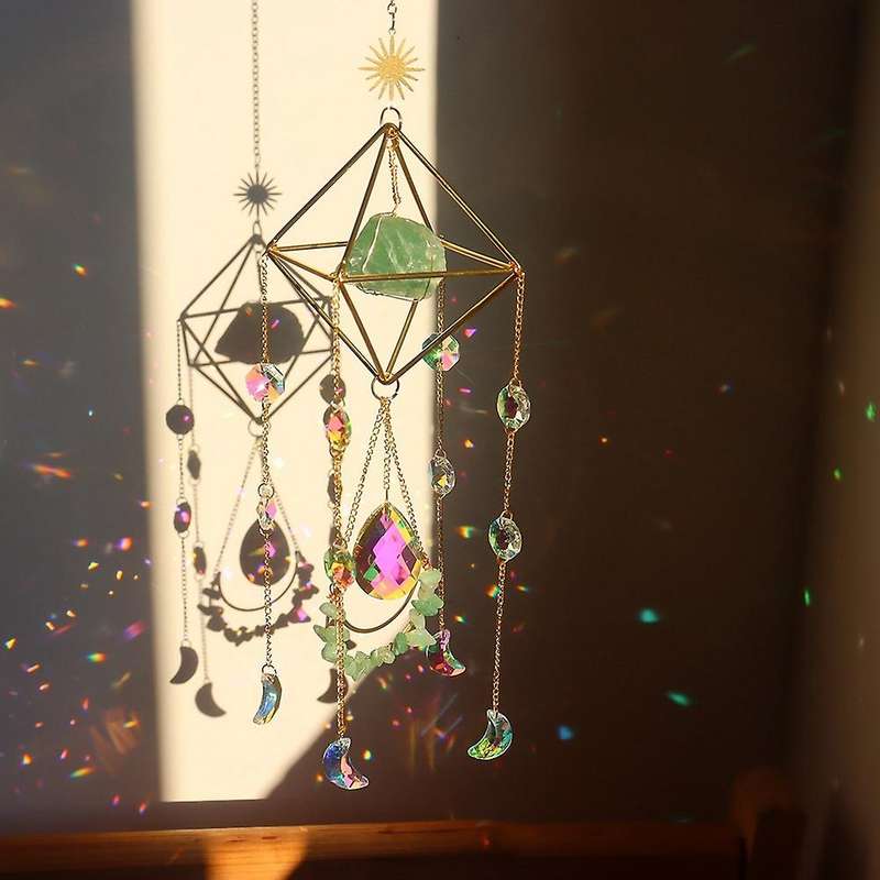 Crystal Wind Chime Pendant Hanging Drop for Garden Wind Chimes,2