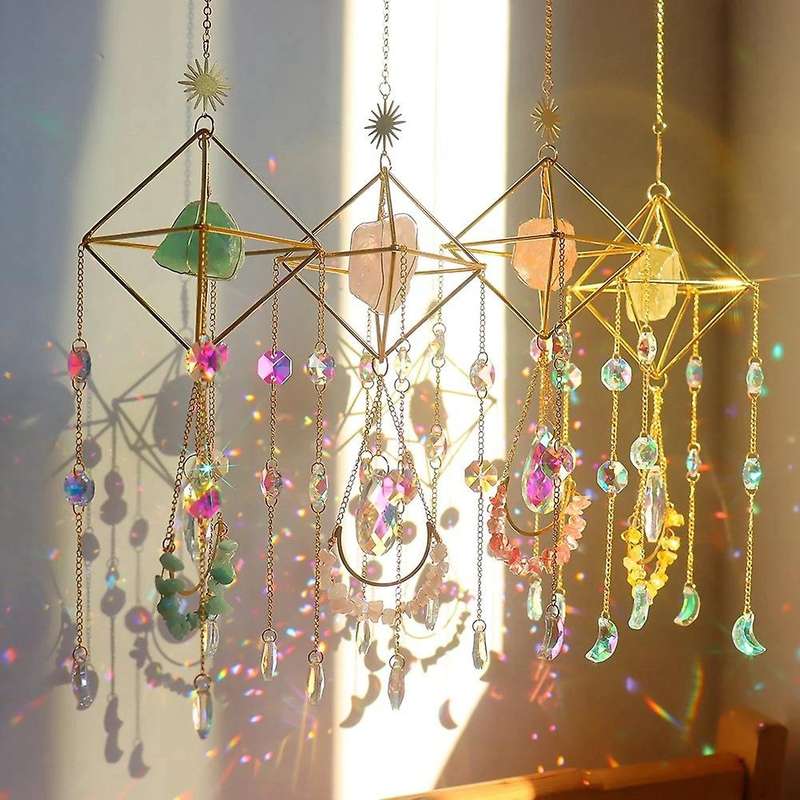 Crystal Wind Chime Pendant Hanging Drop for Garden Wind Chimes,2