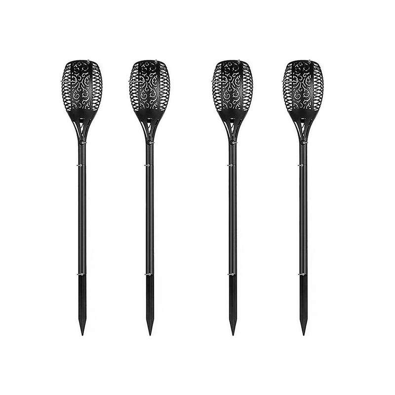4pcs Solar Torch Flame Dancing Light Led Flickering Garden Flame Lamp