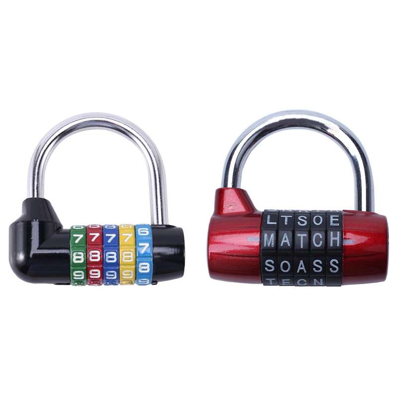5 Letter Zinc Alloy Combination Padlock Code Password (red)
