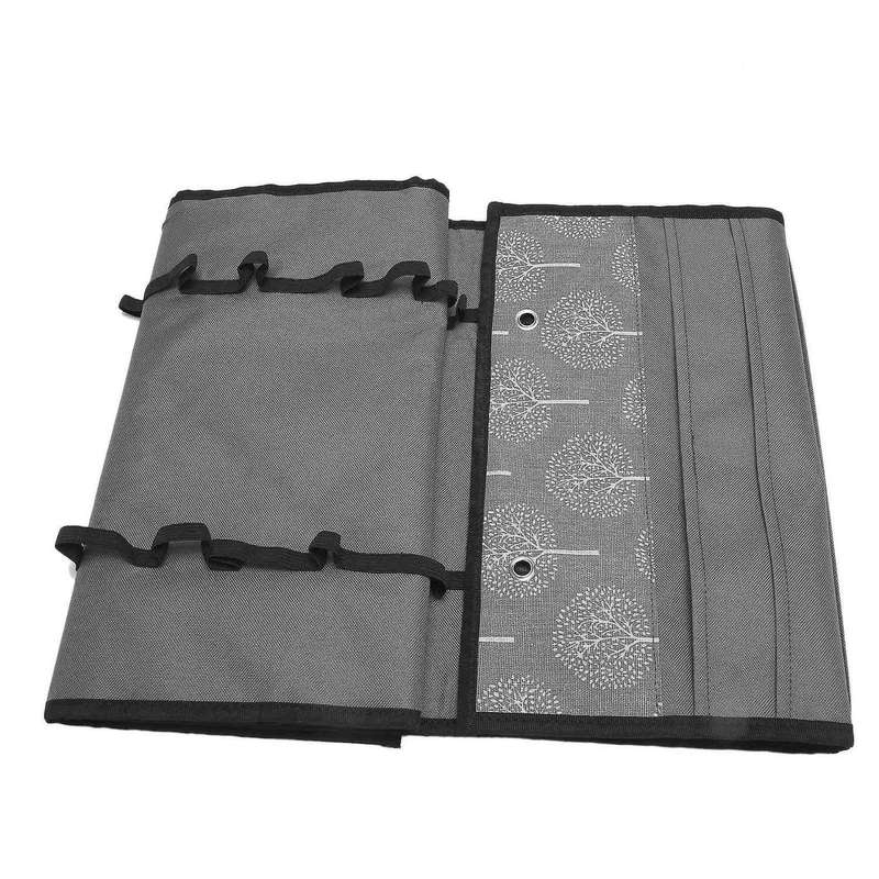 Vinyl Storage Organizer Hanging Pocket Behind The Door-grey