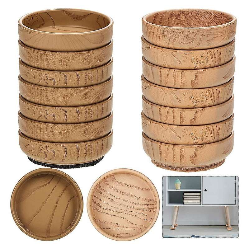 16pcs Felt Floor Cups 6 Cm Round Furniture Felt Castors Non Slip
