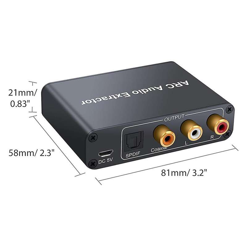 Audio Extractor Dac Converter Arc Audio Extractor L/r Coaxial Spdif