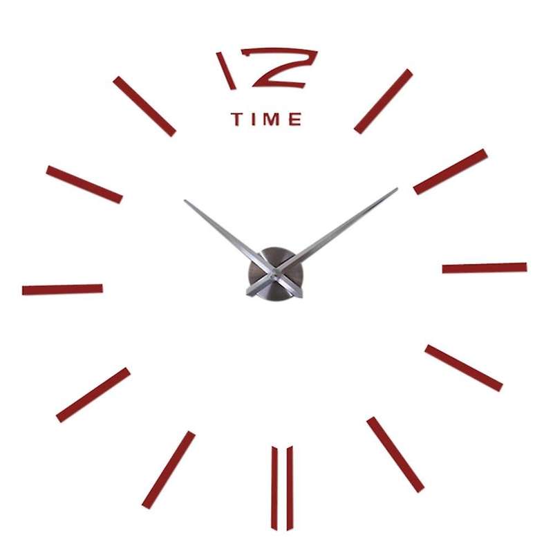 Acrylic Mirrored Wall Clock Decoration Diy Clock Mirror Decoration 2
