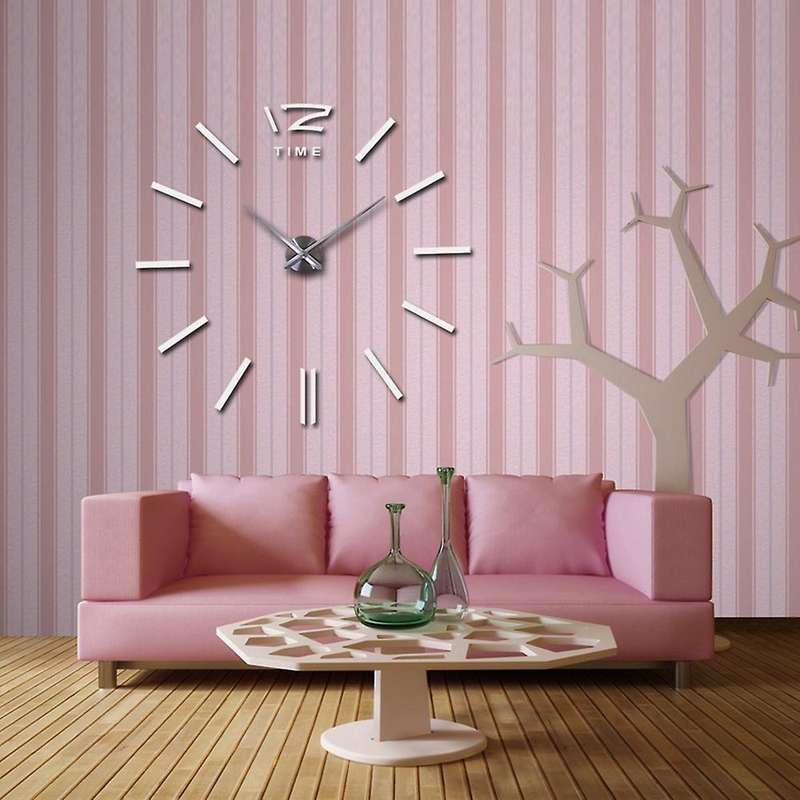 Acrylic Mirrored Wall Clock Decoration Diy Clock Mirror Decoration 2