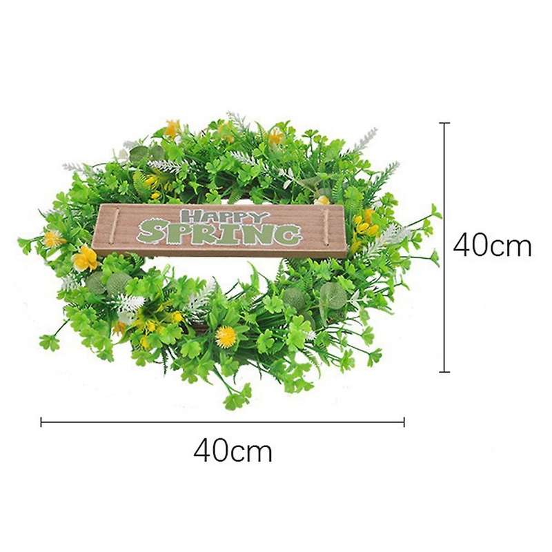 Wreaths for Front Door 16 Inch with Welcome Sign Farmhouse Wreath