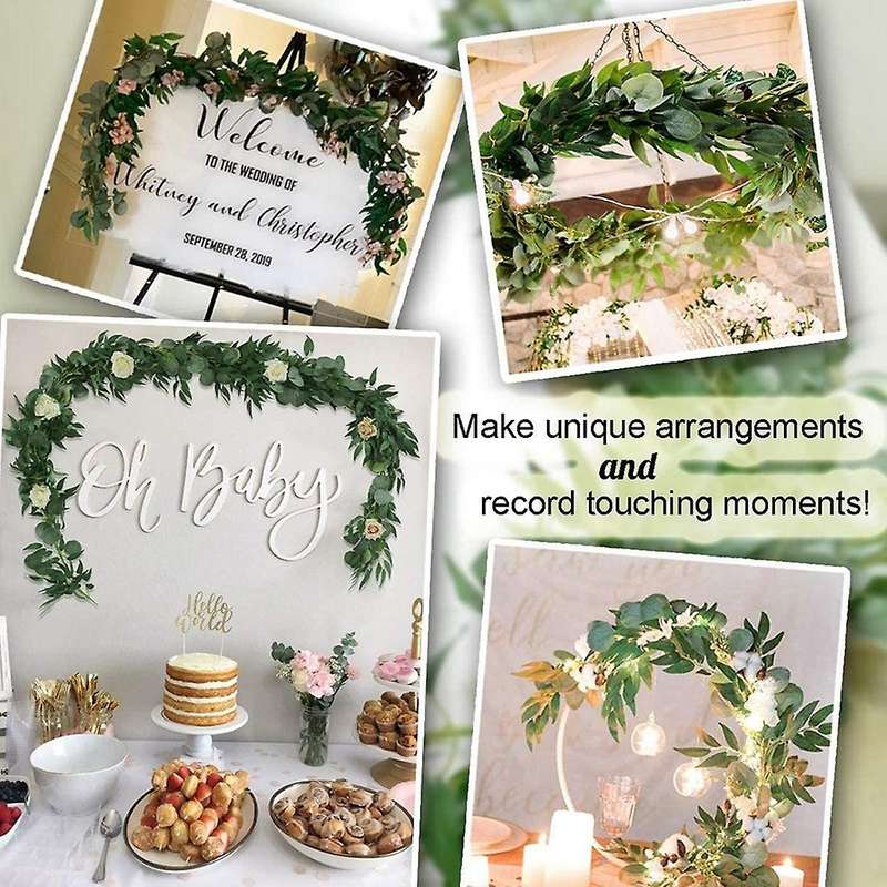 3 Pack 6.5 Feet Artificial Eucalyptus Garland for Wedding Party Home