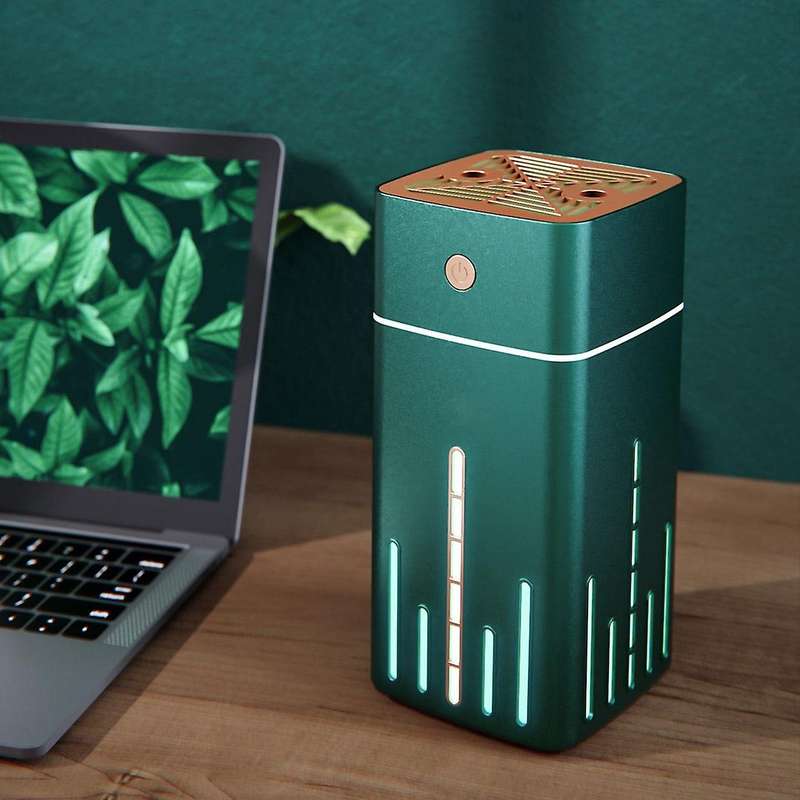 1000ml Double Nozzle Humi Difier Aromatherapy Diffuser Usb(green)