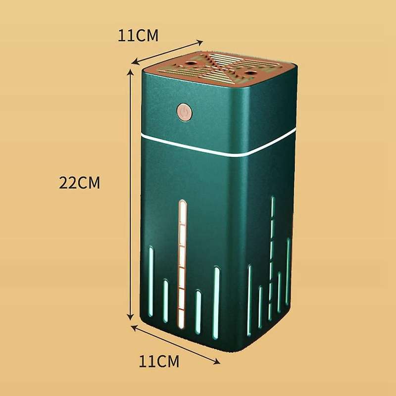 1000ml Double Nozzle Humi Difier Aromatherapy Diffuser Usb(green)