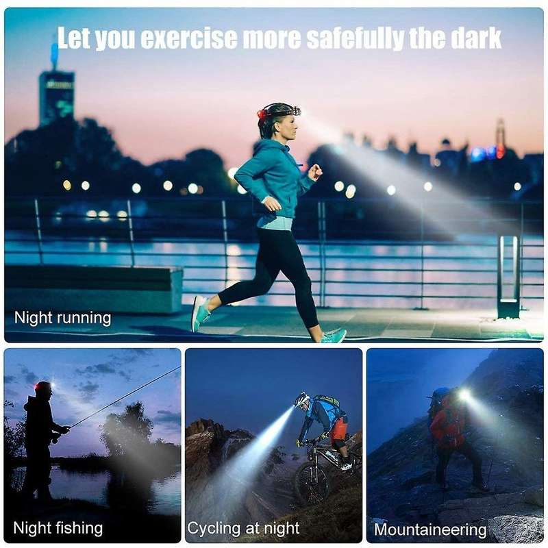 Flashlight, 5led Headlight, Usb Headlight,perfect for Camping,running