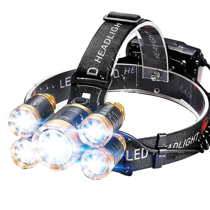 Flashlight, 5led Headlight, Usb Headlight,perfect for Camping,running