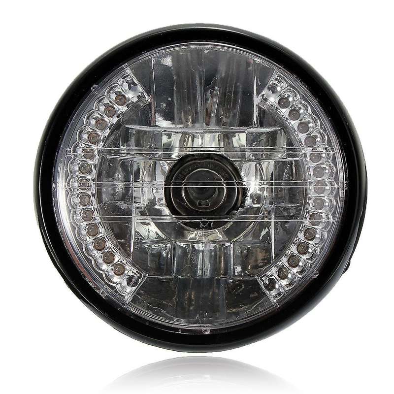 7 Inch Motorcycle Round Headlight Halogen H4 Bulb for Bobber