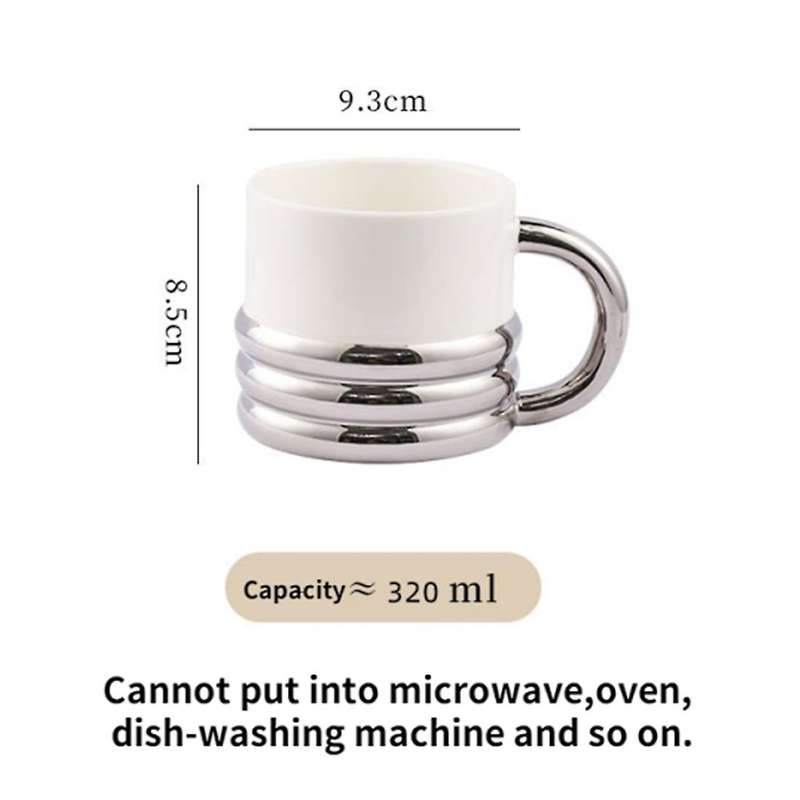 Electroplating Ceramic Mugs Coffee Cups Tea Cold Drink Juice Mug A