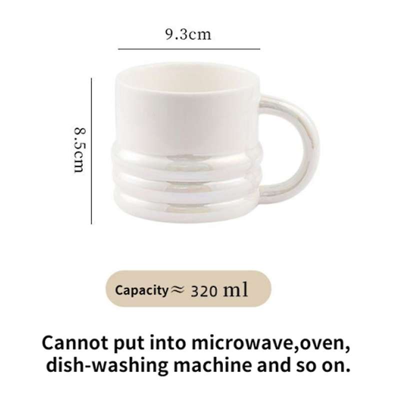 Electroplating Ceramic Mugs Coffee Cups Tea Cold Drink Juice Mug B