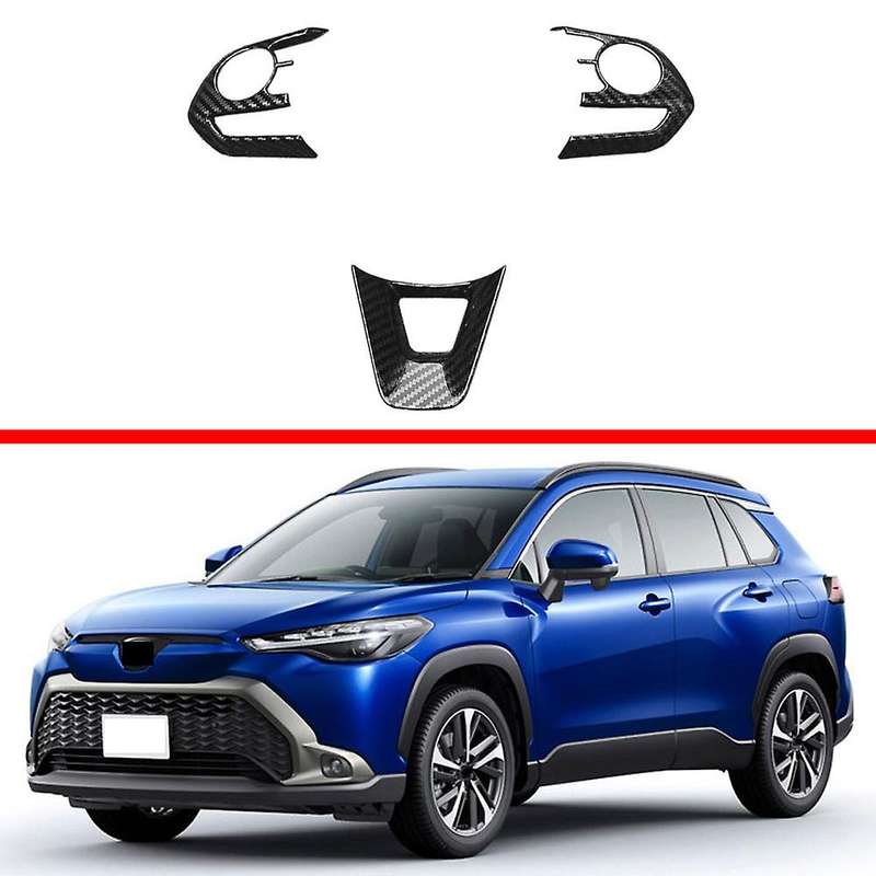 For Corolla Cross 2020-2022 Steering Wheel Button Cover Carbon Fiber