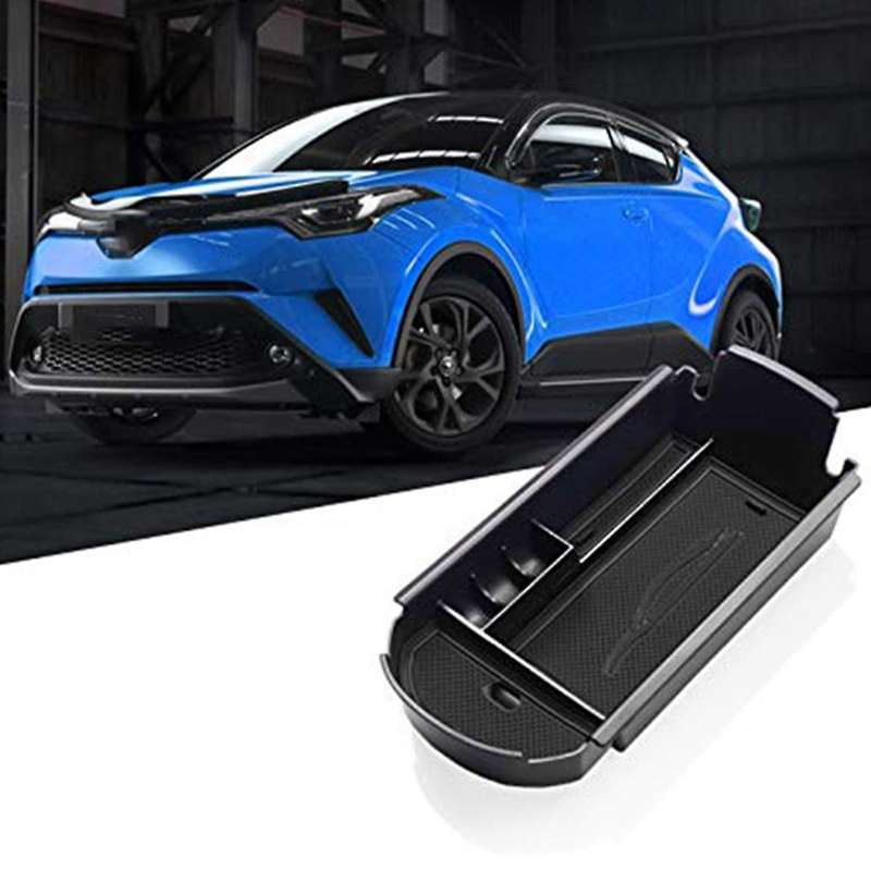 Car Plastic Storage Box for Toyota C-hr Chr 2016 2017 2018 Black