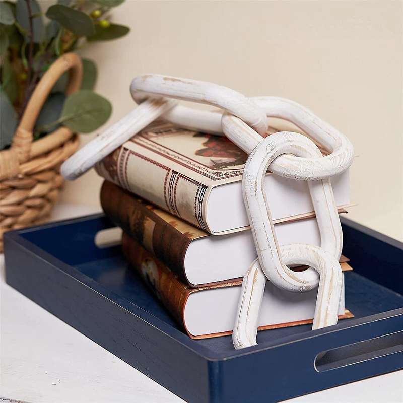 Wooden Chain Home Decor Farmhouse Decorative 5-link Chain Decor