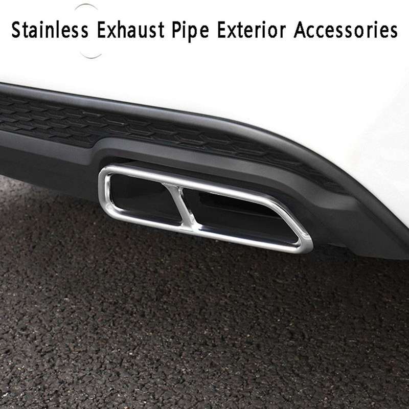 Car Tail Throat Frame Decoration Cover Trim Stainless Exhaust Pipe