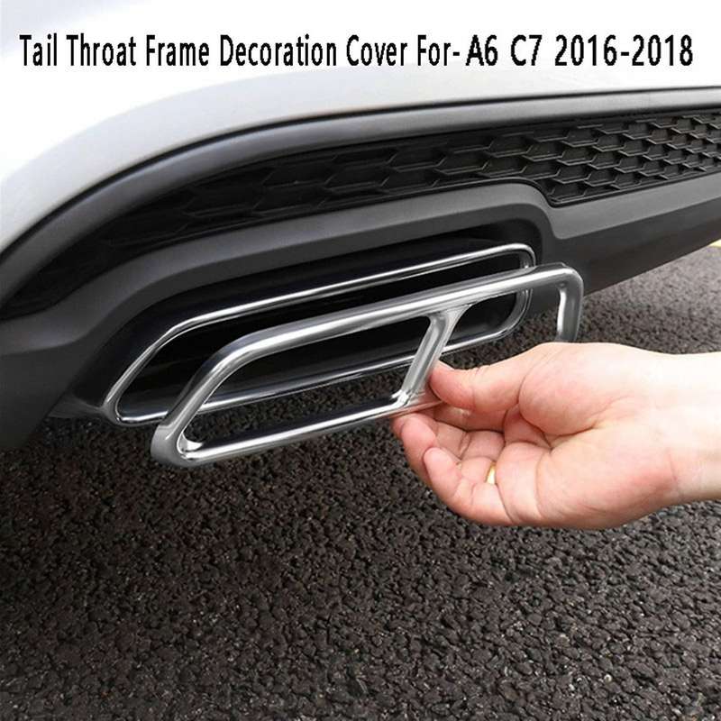 Car Tail Throat Frame Decoration Cover Trim Stainless Exhaust Pipe