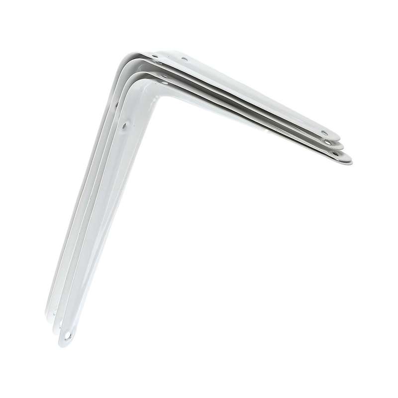 4pcs Wall Furniture Shelf Brackets Braces Iron White 15x20cm