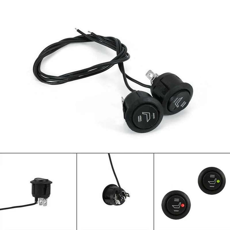 Car Seat Heater Switch 3 Pin 12v On/off Switch Universal Auto Parts