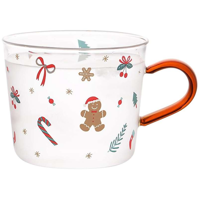 Nordic Rum Round Christmas Water Cup with Gift Box Xmas Tree C