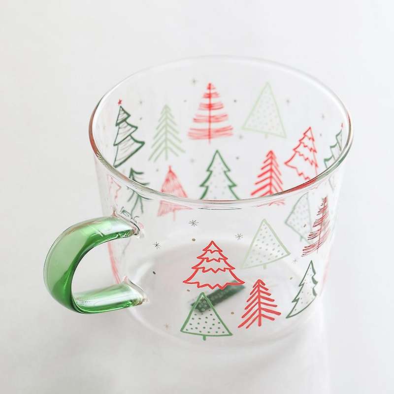 Nordic Rum Round Christmas Water Cup with Gift Box Xmas Tree C