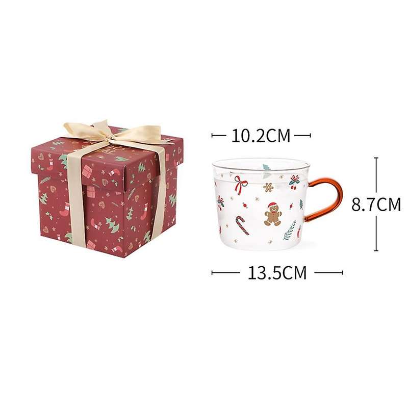 Nordic Rum Round Christmas Water Cup with Gift Box Xmas Tree C