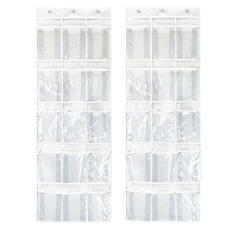 2 Pack Wall Hanging Storage Bag Wall Mounted Wardrobe Organizer