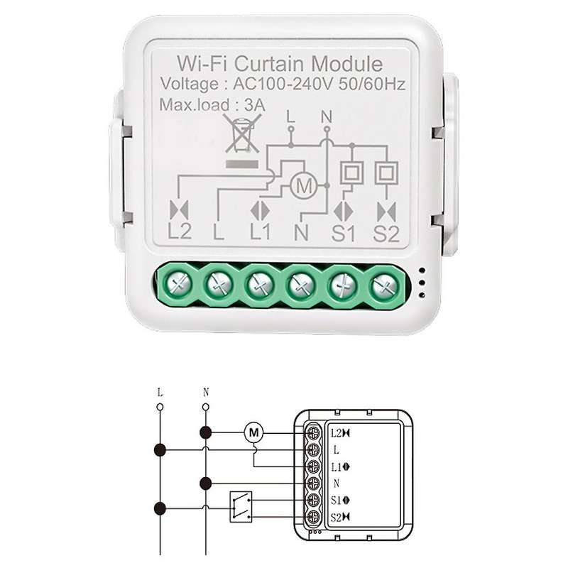 Tuya Wifi Curtain Module for Roller Blind Shutter, Smart Life(1 Gang)