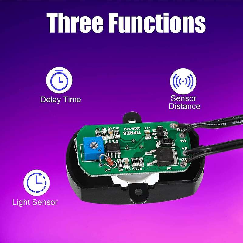 3pcs Automatic Mini 5a Pir Switch for Led Strip Light + Female Male