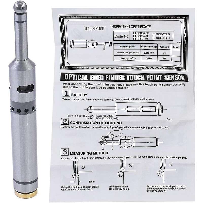 Precision Electronic Optical Edge Finder Led Beep Press Point Sensor