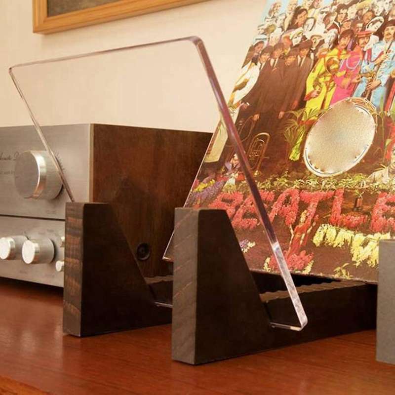 Vinyl Record Storage Holder Wooden Lp Vinyl Album Desktop Rack