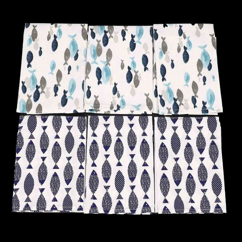 6pcs Cotton Table Napkins Cloth Towel Absorbent Scouring Pad Reusable