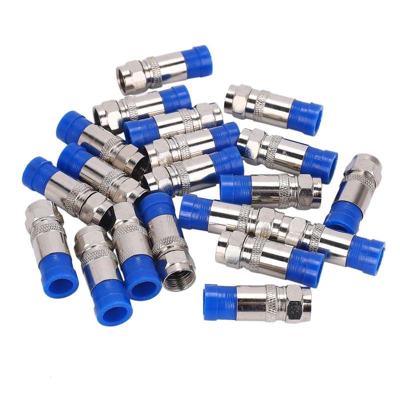 Compression Tool Kit Crimping Tool Stripper with 20pcs F Connectors