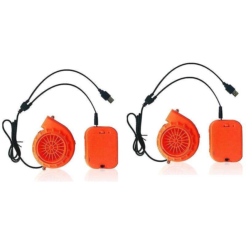 Mini Blower Fan for Dinosaur Costume Or Mascot Head Set, Orange