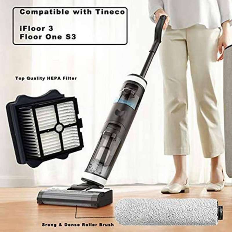 Filter and Brush for Tineco Ifloor 3/ifloor One S3 Vacuum Cleaner