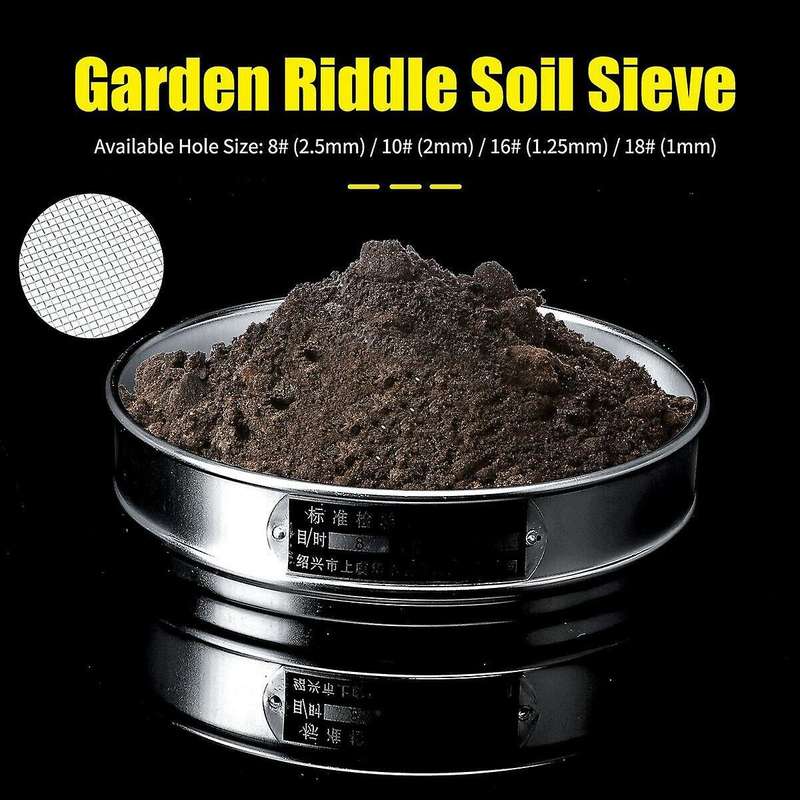Garden Riddle Sieve Mesh Sift Seed Tray Gardening Tool-18 (1mm)