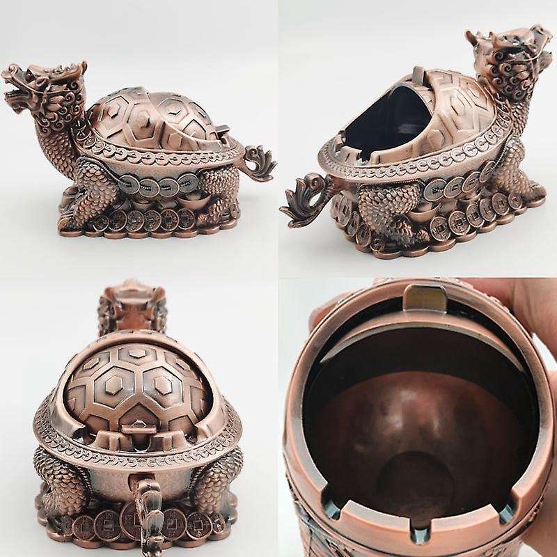 Creative Ashtray Household Anti Ashtray with Lid Tea Table ,bronze