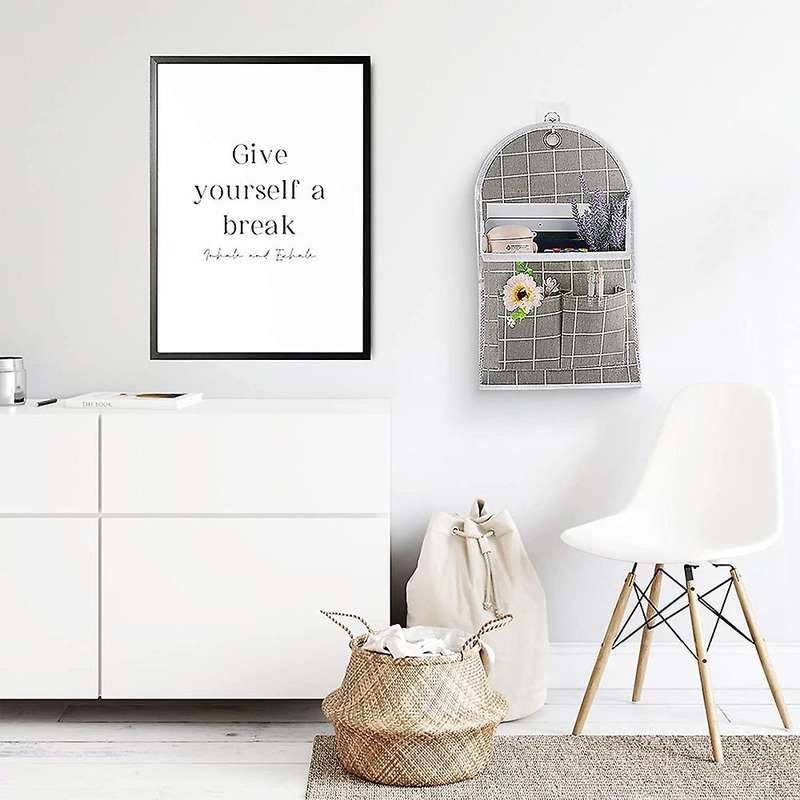 3pcs Wall Storage Bags, Door Closet Hanging Storage Bags, Cotton